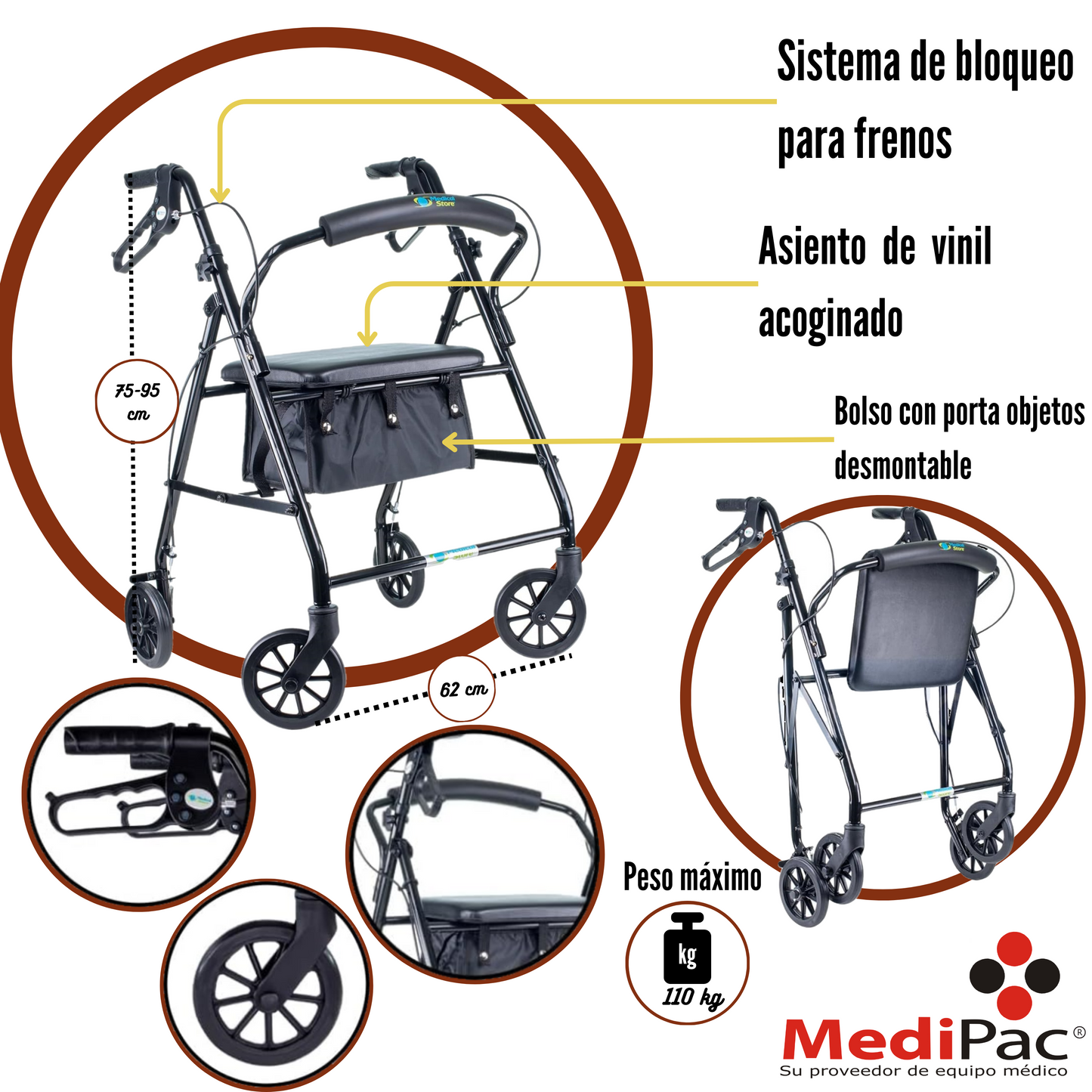 ANDADERA DE LUJO CON ASIENTO 2025