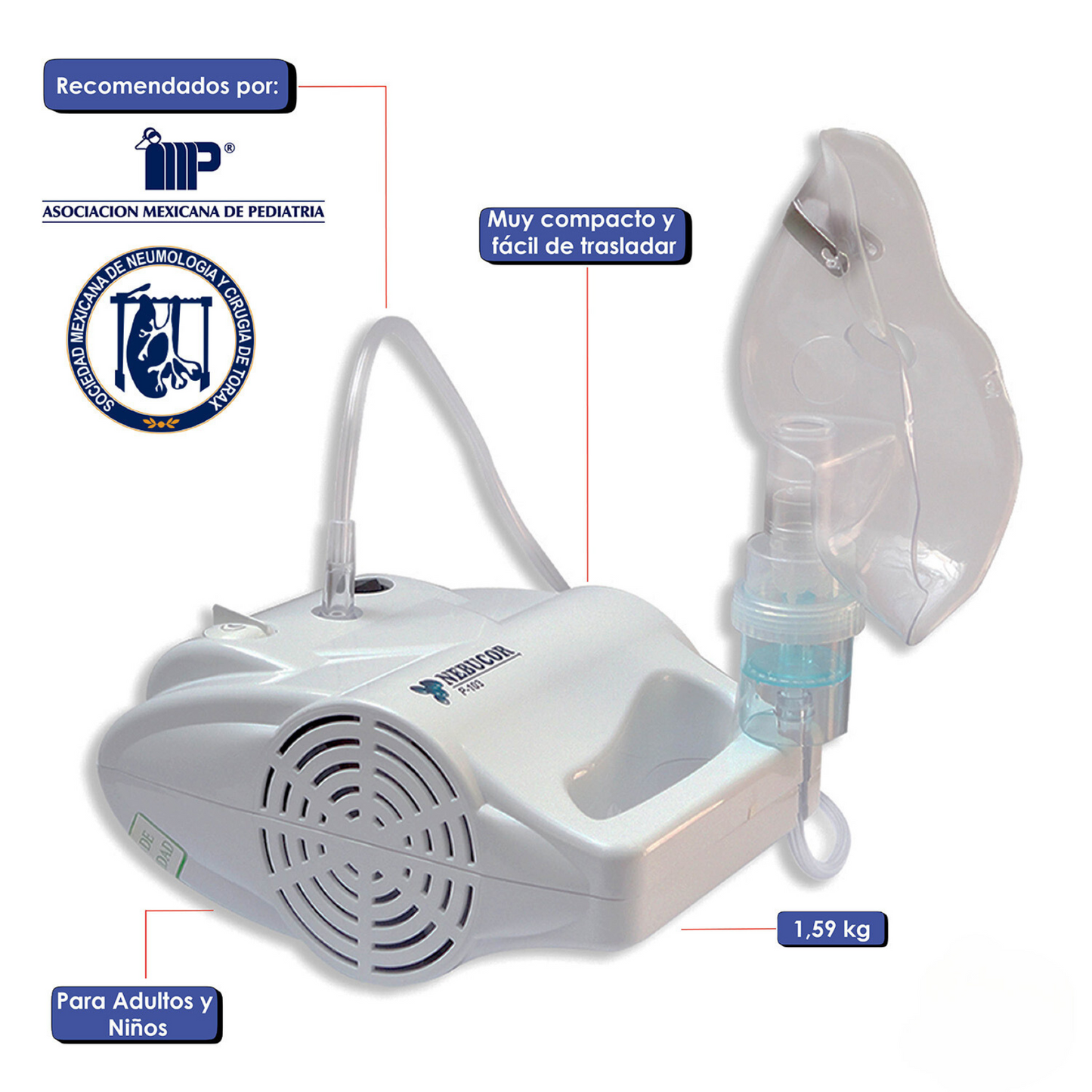 NEBULIZADOR COMPRESOR NEBUCOR P-103