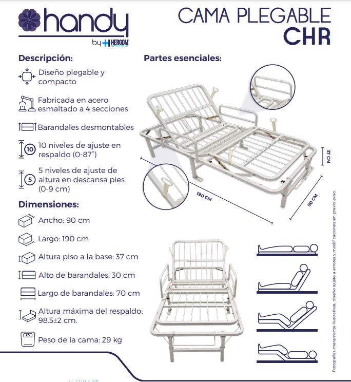 CAMA HOSPITAL PLEGABLE CHR