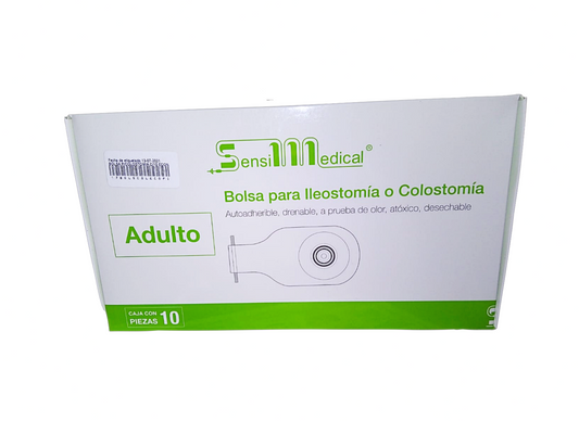 BOLSA PARA COLOSTOMIA CON 10 PIEZAS