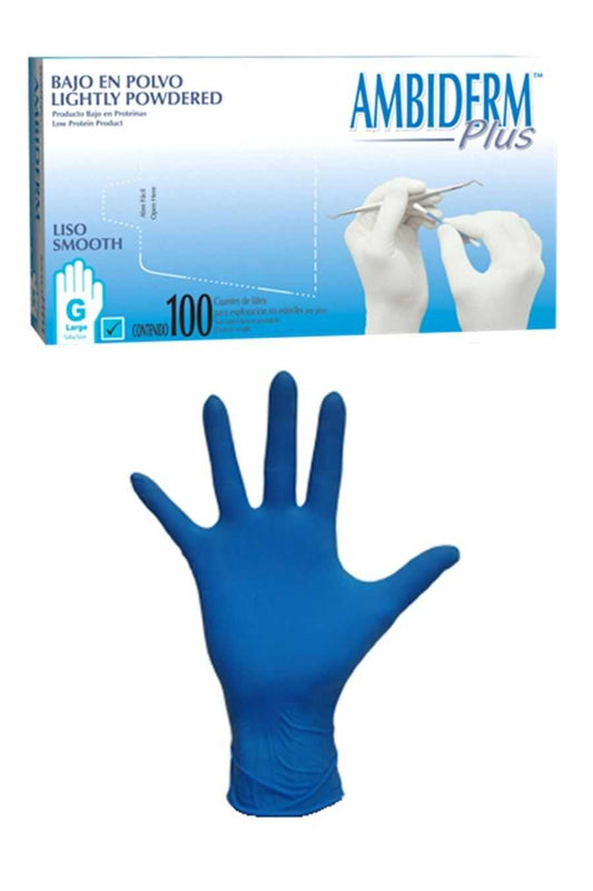 GUANTES DE LATEX AMBIDERM PLUS