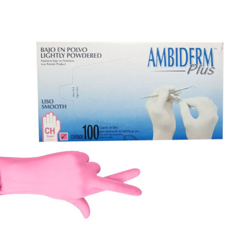 GUANTES DE LATEX AMBIDERM PLUS