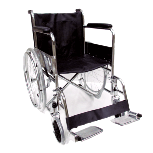 SILLA DE RUEDAS CROMADA