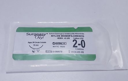 SUTURA DE MONOFILAMENTO NYLON